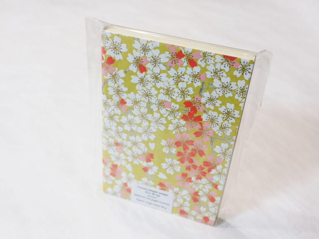 Papier japonais fleurs jaunes